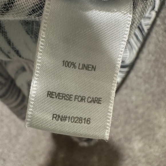 Garnet Hill Harborside 100% Linen Fringe A Line Dress Women 0‎ Coastal Beach - Picture 10 of 12